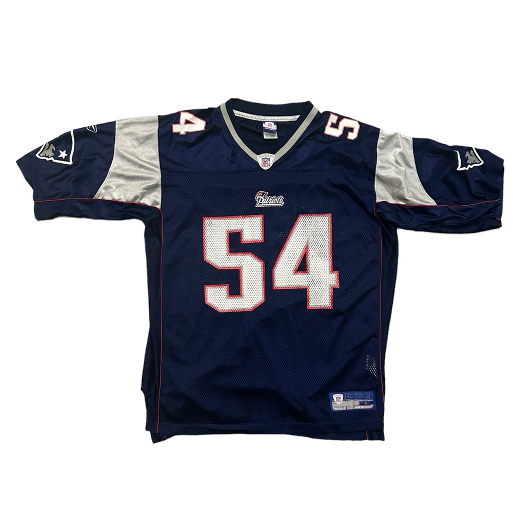 REEBOK MEN'S SIZE LARGE TEDDY BRUSCHI  NFL NEW ENGLAND PATRIOTS JERSEY